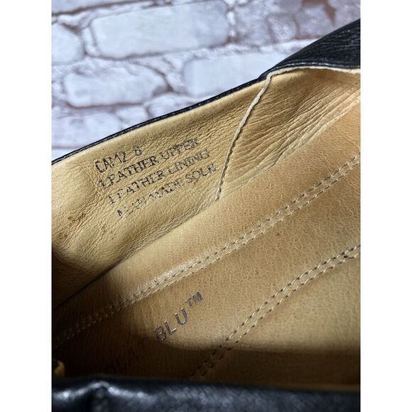 Chocolate Blu CAM2 Black Pleated Leather Ballet Flats Shoes Women Sz 8M US/39EU - Picture 16 of 16